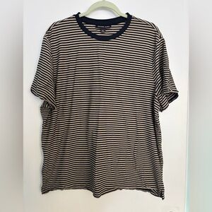 Michael Kors Black and White Striped Tee